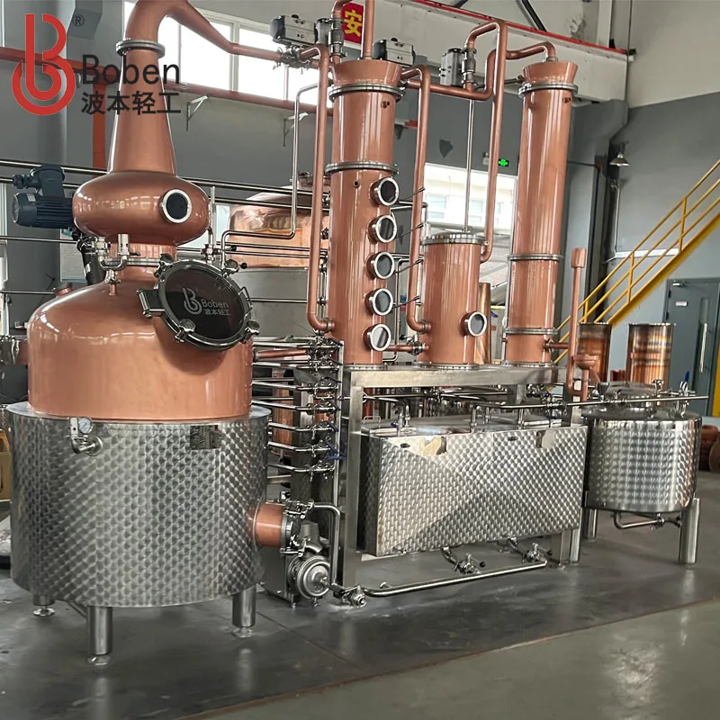 Factory Supply 600l Copper Still Pot Alcohol Boiler With Liquor Receiver Tank Whisky Gin Vodka Spirits Distillery Equipment