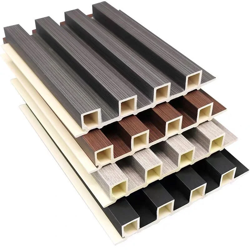 Wood alternatives materials wave texture wood plastic composite indoor cladding PVC material  customized pattern