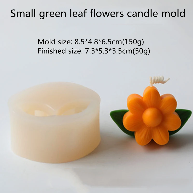 
Fusimai Ins Style Fresh Korean Silicone Cake Baking Diy Materials Small Green Leaf Flower Candle Mold 