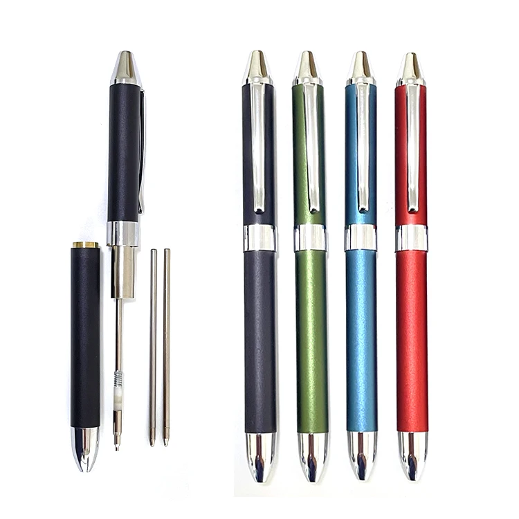 NM-100  Fancy 3 in 1 pen with unique design Metal Multicolor Pen 2 Color Ball Pen Plus Mechanical Pencil
