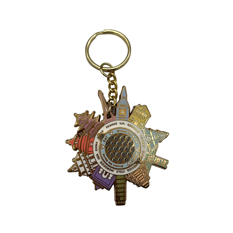 Hot Products Customized Leather Keychain Promotional Halloween Metal Keychains