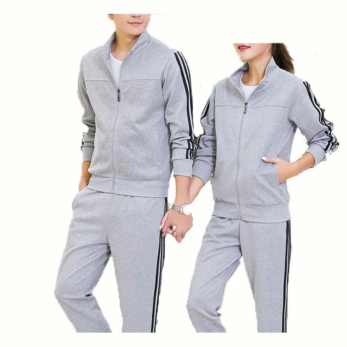 Custom couple training jogging sports wear sets Unisex active wear tracksuits
