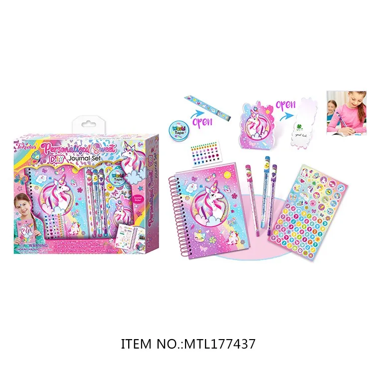 Custom Kids Gifts Toys Children Unicorn Stationery Set Stationary Gift Set Party Prizes for Girls