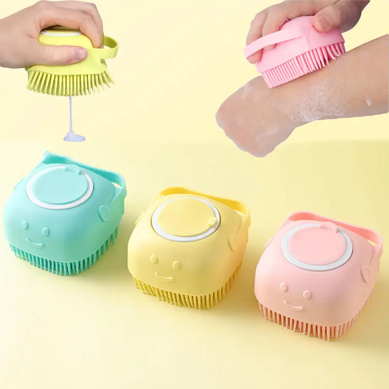 Top ranking silicon shower soft pet shampoo brush pet bath clean brush pet hair remover cat dog shampoo brush