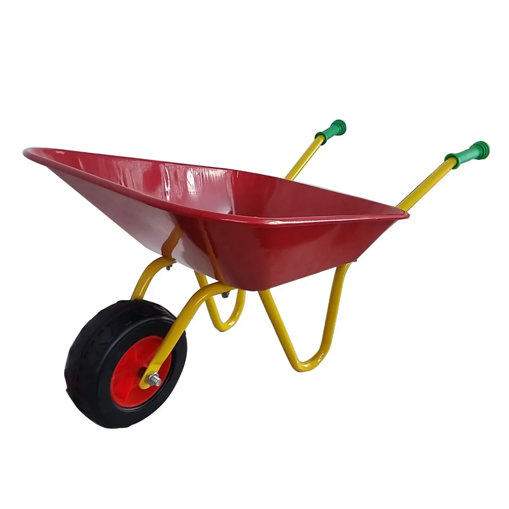 Gardening Toy for Children Multi-Colou Play Wheel Barrow Outdoor beach  Toy Child Kids Metal Wheelbarrow