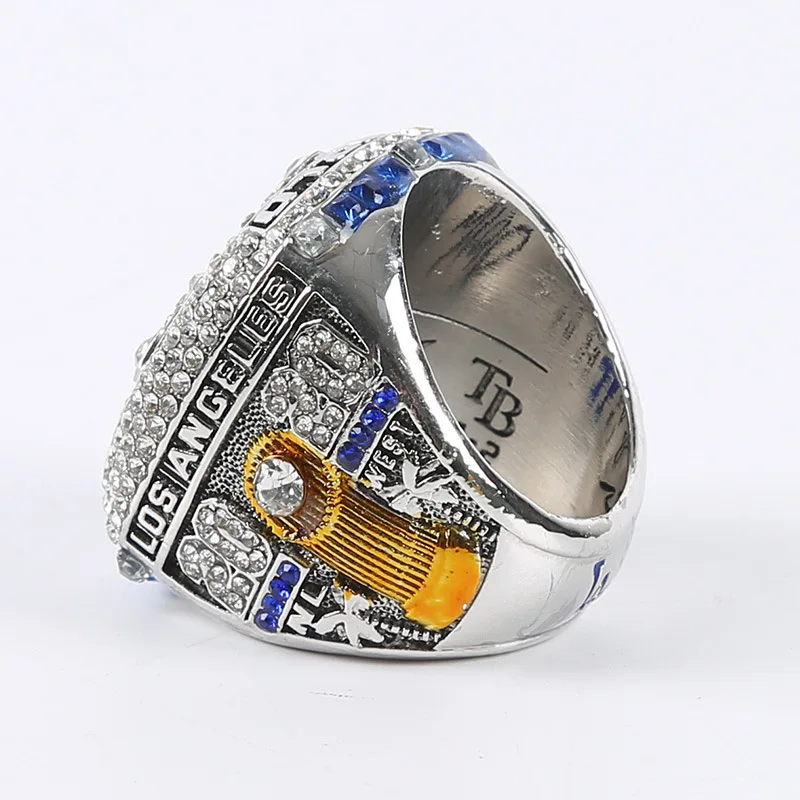 League Baseball Championship Ring Engravable Metal Diamond Series Los Angeles Dodgers Ring For Gift