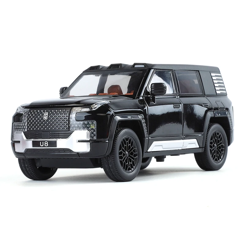 1:32 diecast model cars toy U8 with sound and light decorate ornament door open model car toys model of Chinese brand car