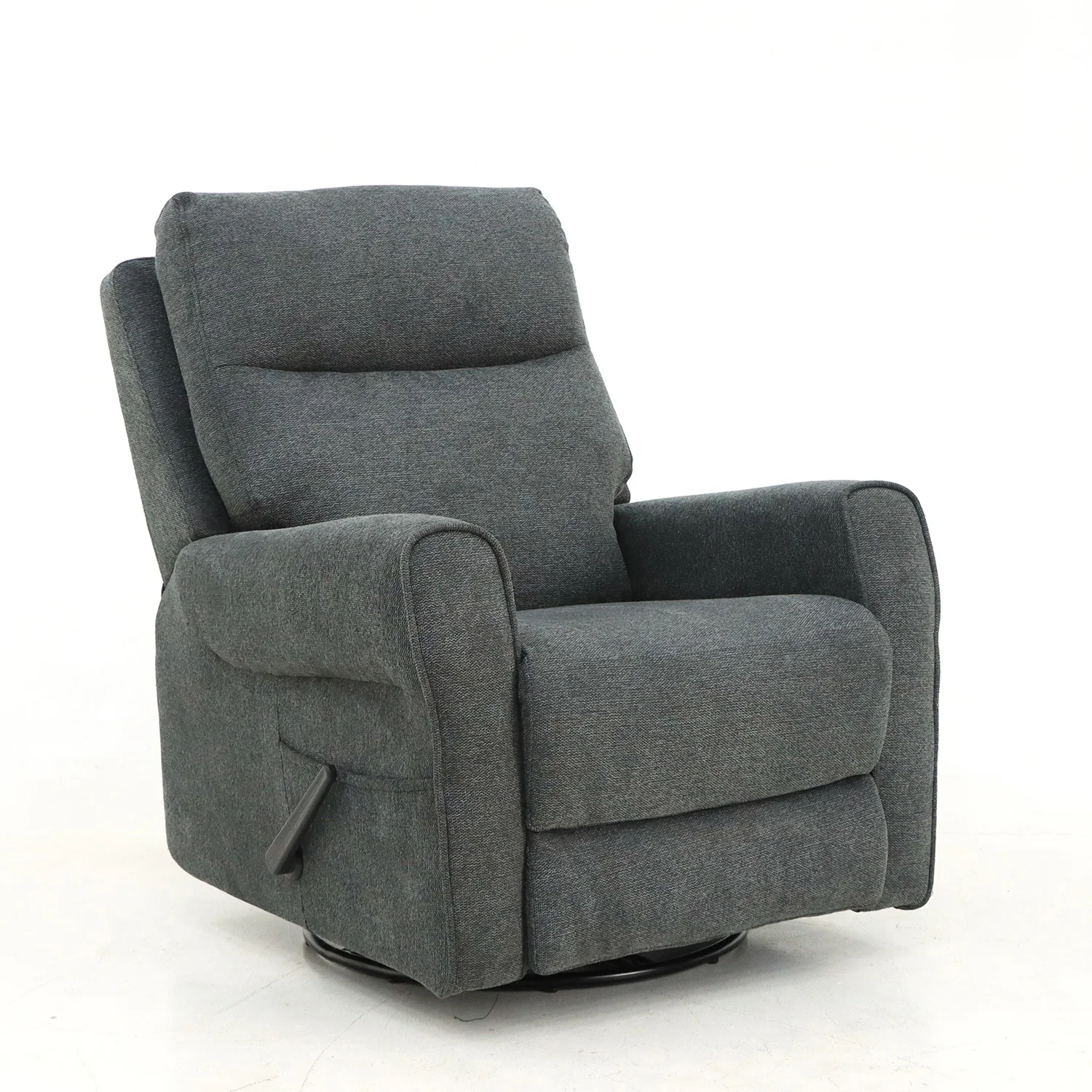 Geeksofa Modern Fabric Manual Recliner Chair With Rocking Swivel and Massage for Living Room Furniture