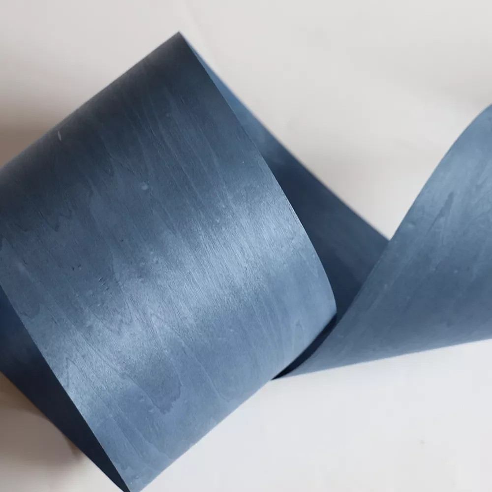 Greenland Natural Dyed Colorful Wood Veneer Maple Green Blue Red Gray Yellow Black Orange Design For Panel Furniture Cabinet