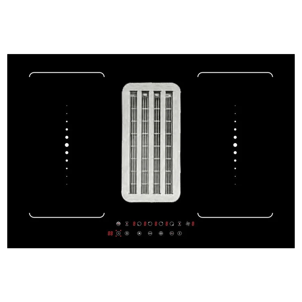 4 burner induction Stove Felix zone Exhaust Hood Integrated cooker downdraft cooker hood