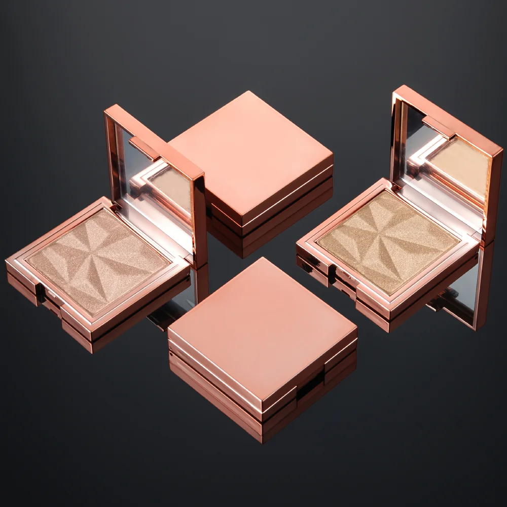 custom own logo Brighten make up face pressed powder palette highlighter bronzer pressed powder private label highlighter makeup