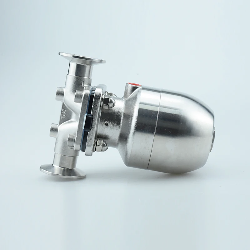 Food Grade Sanitary Chemical beverage medical Industrial Mini Type Pneumatic Stainless Steel Diaphragm Valve