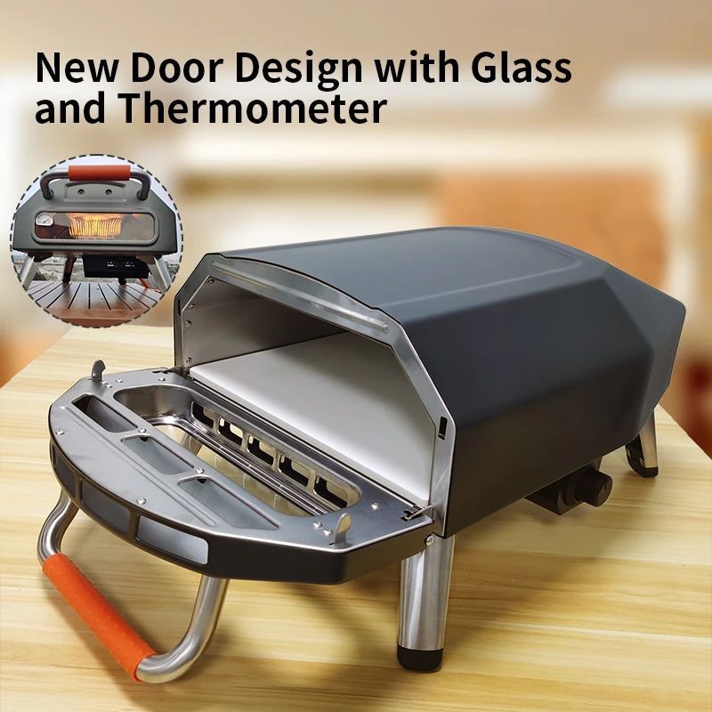 Outdoor Portable 16 Inch Oven Gas Pizza Horno Para Cheap Pizza Ovens with BBQ