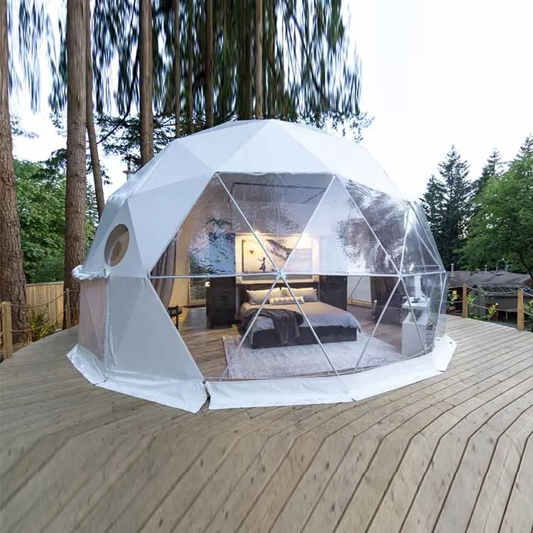 Popular Prefabricated Outdoor Glamping Geodesic Dome Party Tents for Luxury Hotel Living Sale