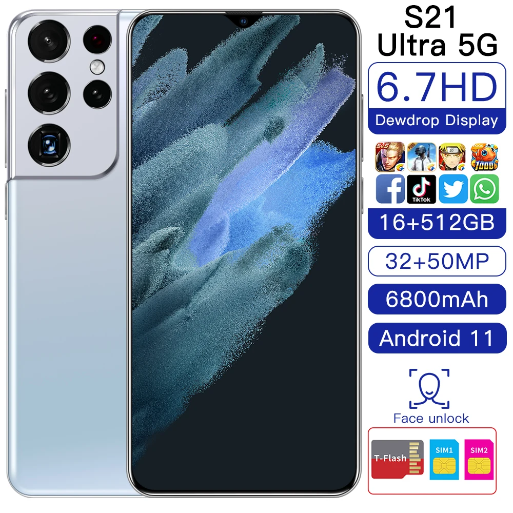 Оптовая продажа с завода S21ultra 5G телефон OEM быстрая доставка Прямая поставка доступны индивидуальные S21 + ultra 5g