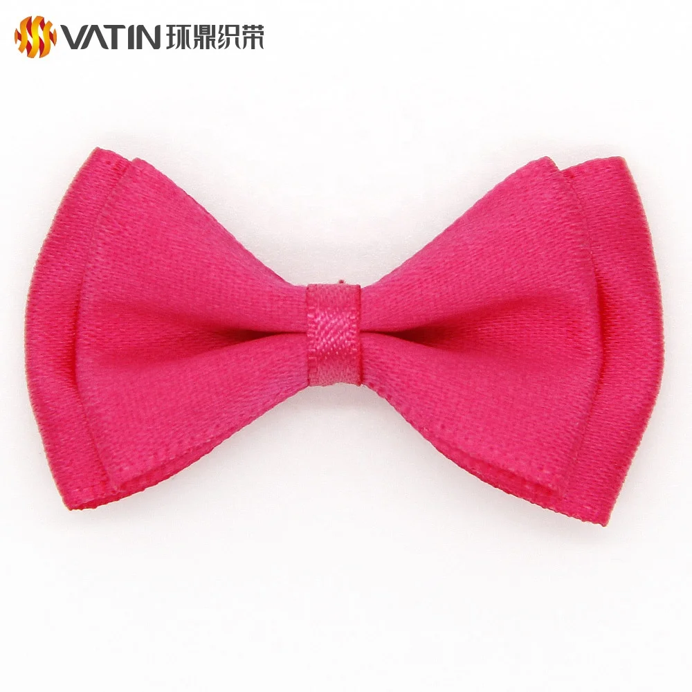 VATIN Wholesale Solid Color Polyester Festive Satin Double Pull Dicky Bow for gift wraps