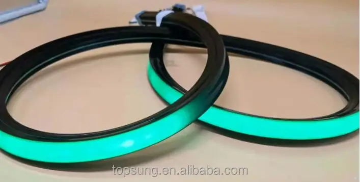 Digital 24V flexible silicone neon 3535 Led Flex Neon Strip with black silicone tubing for led strip