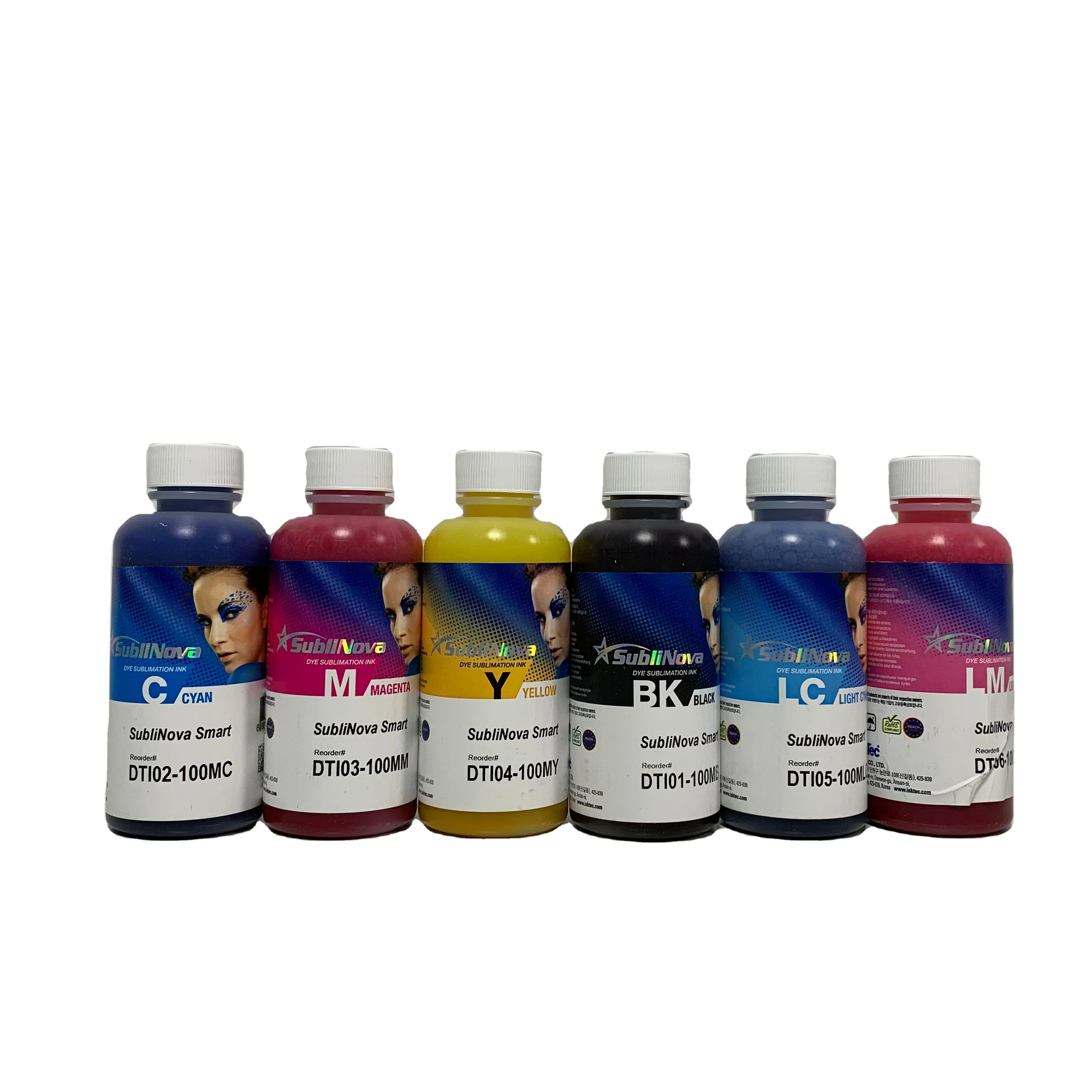 bulk 6 color inktec smart DTI 100ml made in Korea sublimation ink for inkjet printer