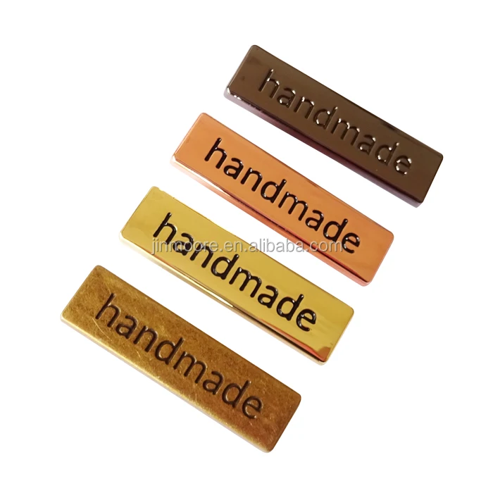 Metal Bag Label Handmade In 4 Colors Finishes For Bag Making