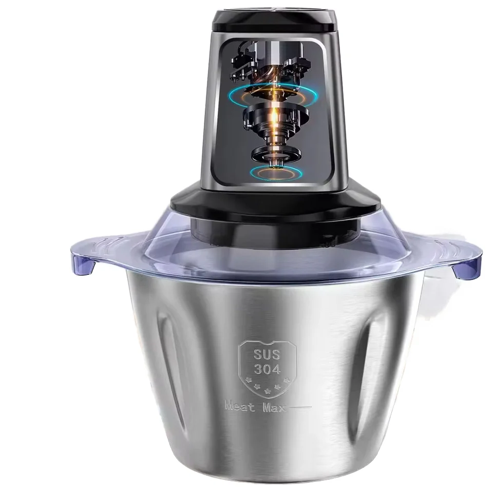 Electric 3l Food Processor Chopper Fruit Vegetable Slicers Machine Blender National Meat Grinder