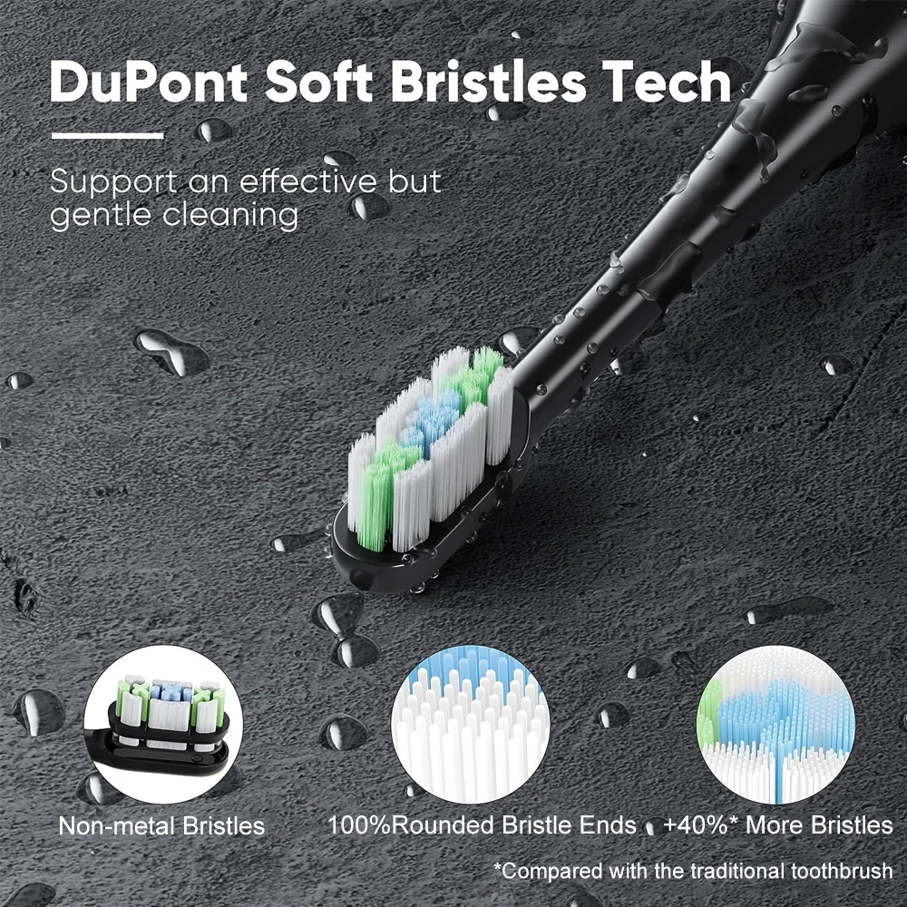 New Waterproof Smart Sonic Electric Toothbrush Rechargeable Ultrasonic Vibrating Automatic Toothbrush Teeth Cleaner