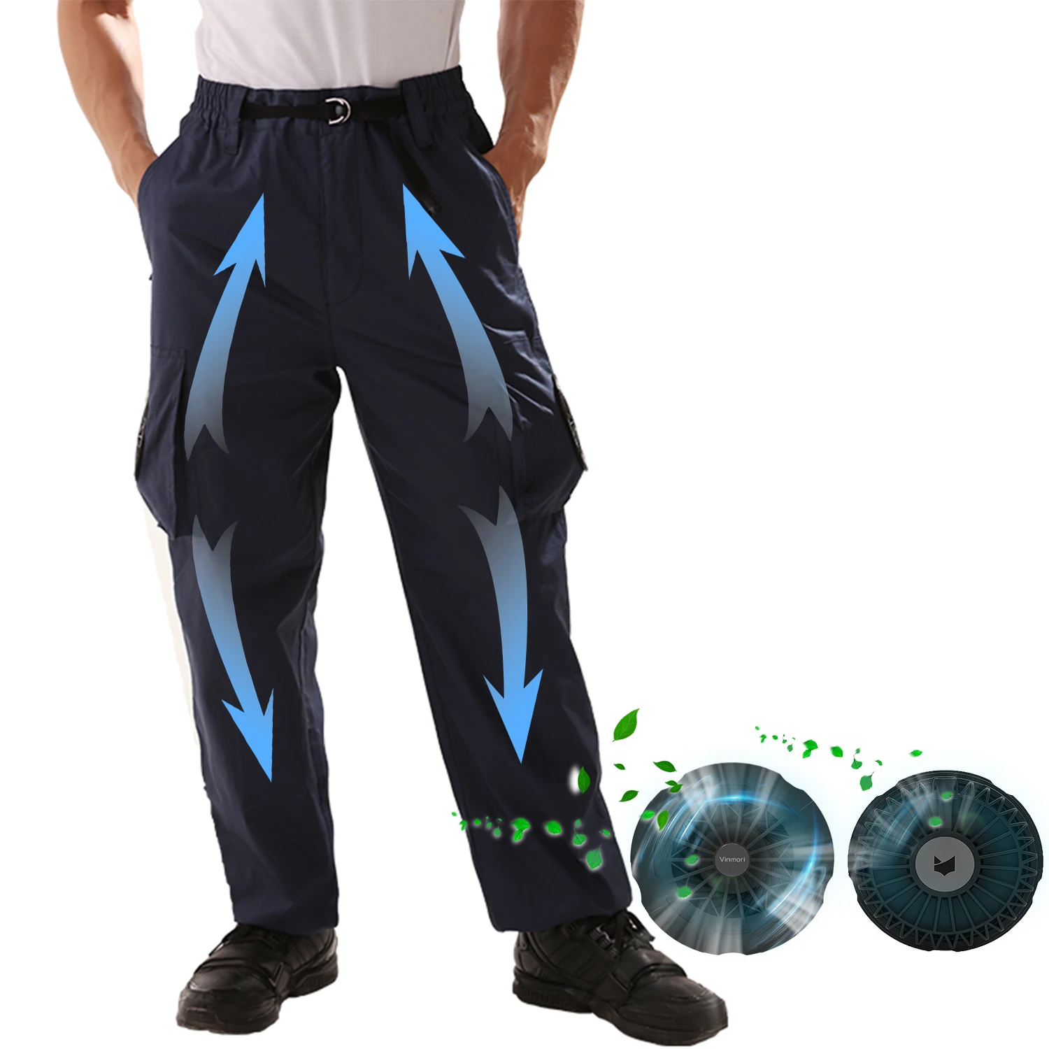 Outdoor Overalls Cotton Trousers Customized Large Size Fan Cooling Pants For Women Men