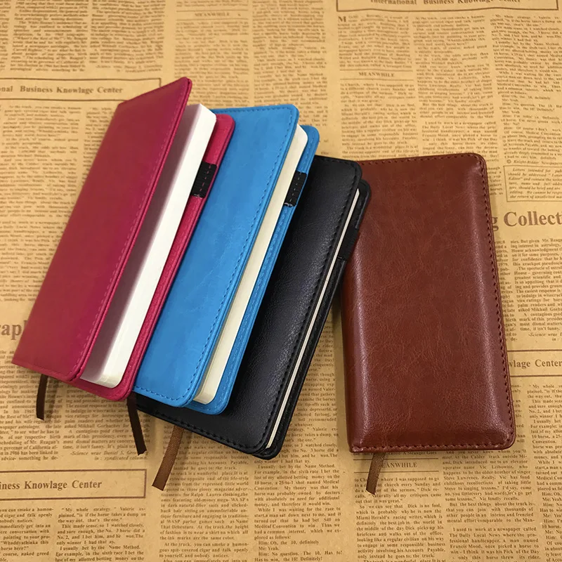 Factory Direct Weekly Memo Black Time Management Notepad 2024 Portable Agenda A6 Pu Leather Daily Planner