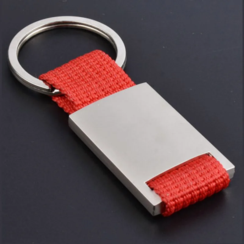 Polyester ribbon key chain Large - area customized LOGO keyrings gift Chinese factory supply.custom gift