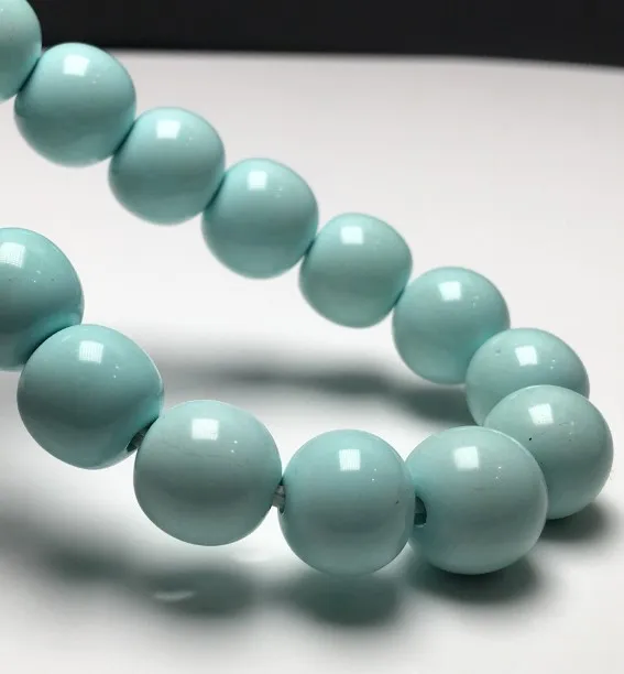 Браслеты из бисера 10 мм с натуральными голубыми бирюзовыми драгоценными бусинами