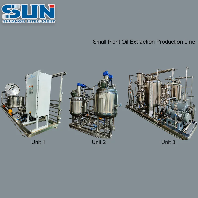 Small Central Herbaceous Vegetable Oil Extraction And Concentration Unit Tea Seed Oil Extractable Production Line