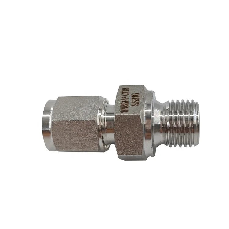 8mm Tube x 1/4 in. BSPP  Male Connector 316 Stainless Steel Compression Fitting and  Tube Fitting
