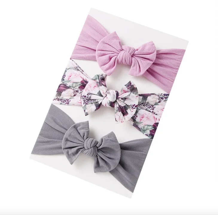 Sweet baby print nylon headwraps set newborn print nylon headband custom print girls headwraps