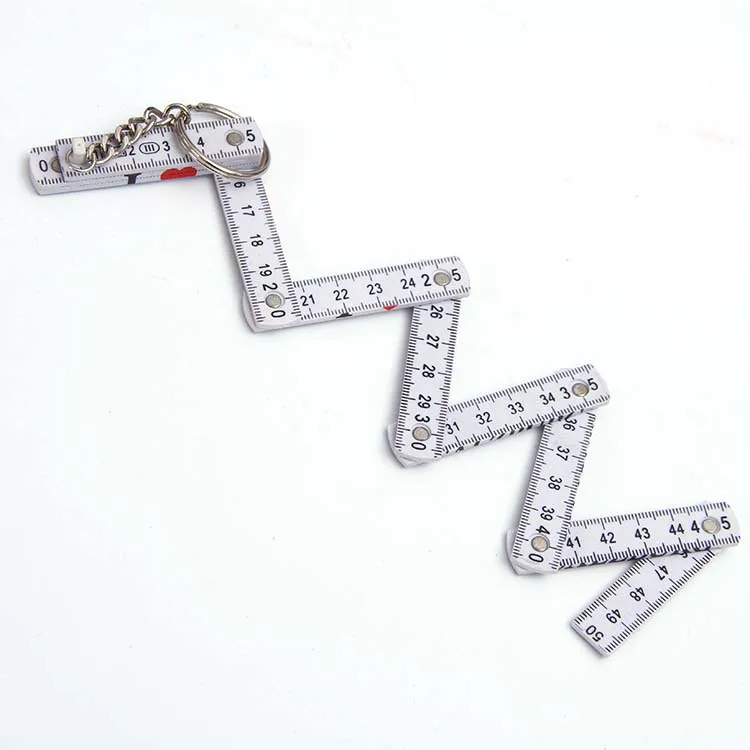 Promotional Gift Logo Customization Wholesale Keyring With Folding Ruler