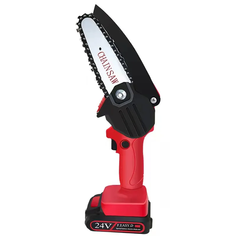 Industrial Grade Mini Electric Cordless Chain Saw 185mm Blade Diameter One-Hand Woodworking Pruning Tool for Garden Wood Cutting