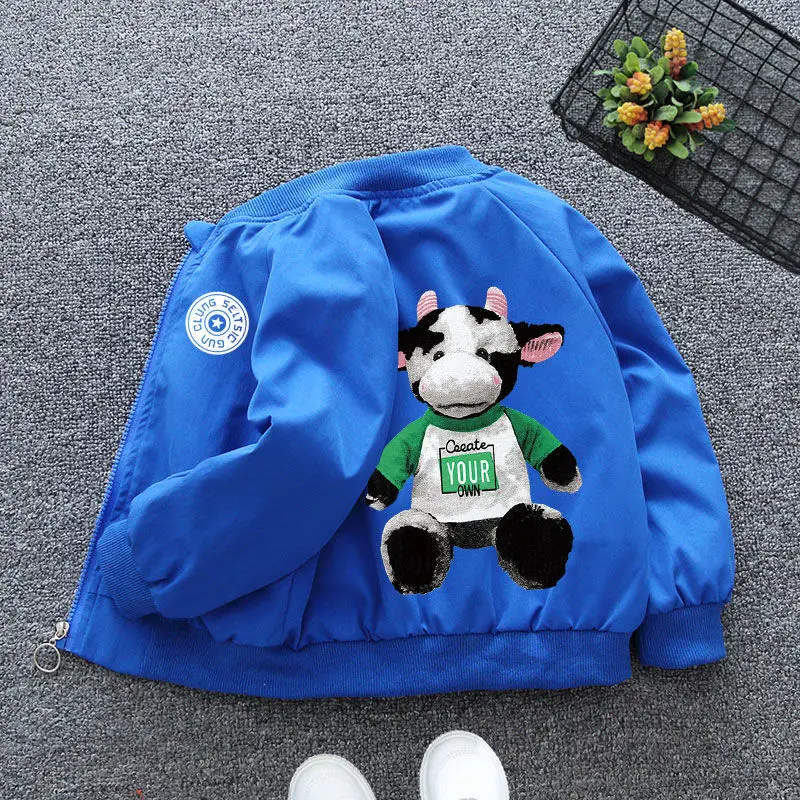 Детская одежда, демисезонная куртка для мальчиков и девочек, уличная куртка, Детское пальто для девочек, повседневное мультяшное пальто