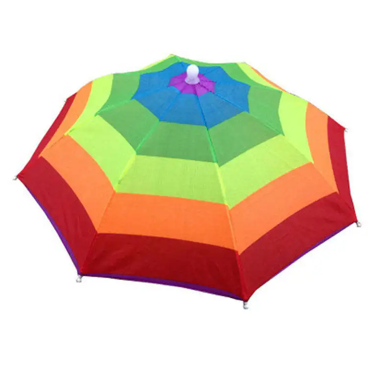 Nuoxin Sales Promotion Portable Sun Umbrella Outdoors Colour Fishing Camping Mini Head Umbrella
