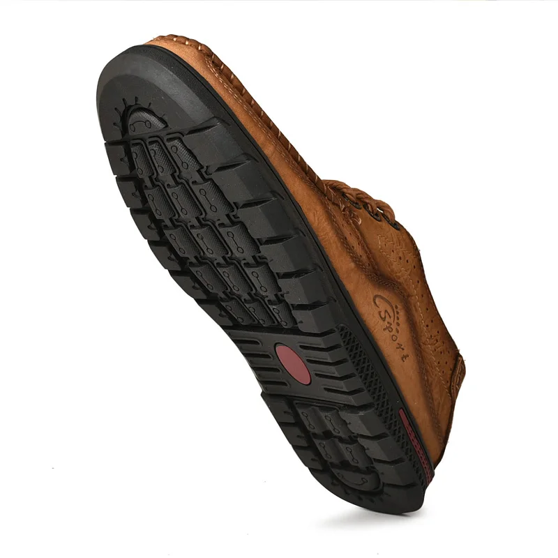 Заводская оптовая продажа, коричневая удобная мужская повседневная обувь из искусственной кожи на заказ