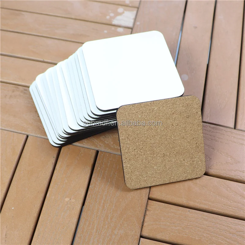 Деревянные сублимационные MDF пустые пробковые подставки 9 5x9