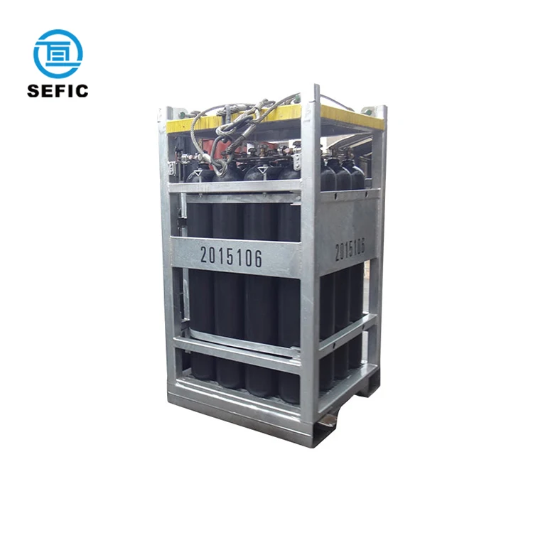 Customized Oxygen Argon Nitrogen CO2 Industry Gas Cylinder Rack/Bundle/Cluseter for 40L 50L Gas Cylinder