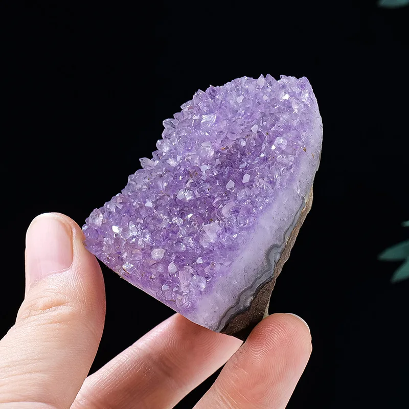 Wholesale Natural Grape Agate Cluster Purple Crystal Stone Mineral For Home Decor