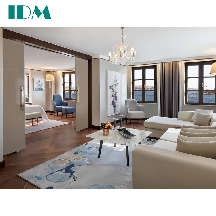 IDM-A76 Custom Made Luxury Exquisite Hotel Bed Furniture 5 Star Hotel Bedroom Furniture Set