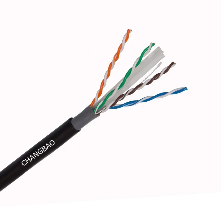 Changbao Dual Jacket 4pair 23AWG UTP FTP Outdoor Lan Network Cat5e Cat6a Cat 6 Ethernet cable