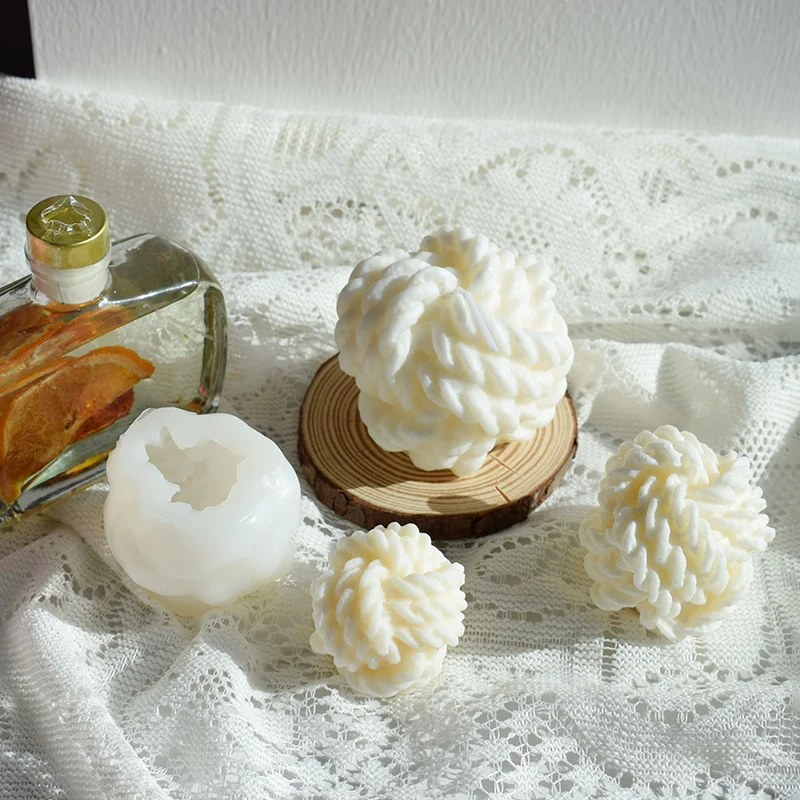 Корейская форма для вязания мыла домашнего декора веревочная пряжа шерстяная свеча ароматическая шаровая силиконовая