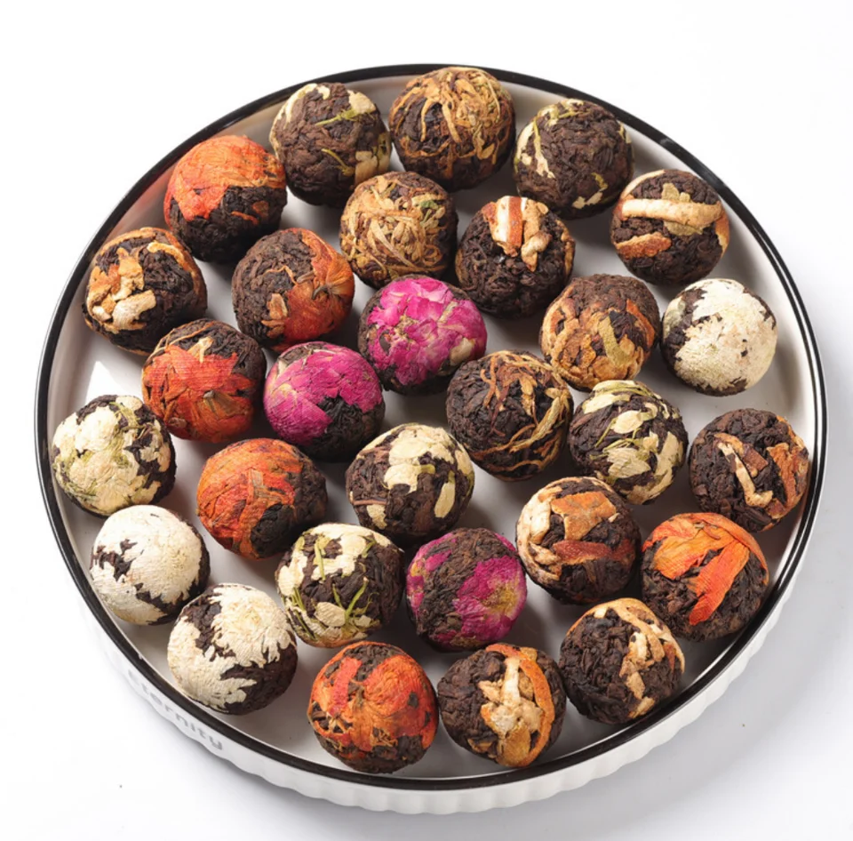 2024 New Product Private Label Wholesale Pack Organic  Dried Blooming Flower Tea Ball Detox Herbal Blossom Tea