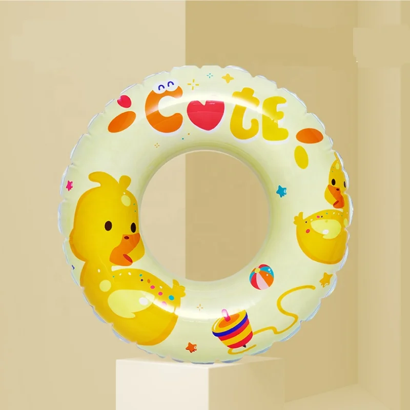 Modern Cute Duck Thick Floating Kids Inflatable Swimming Ring