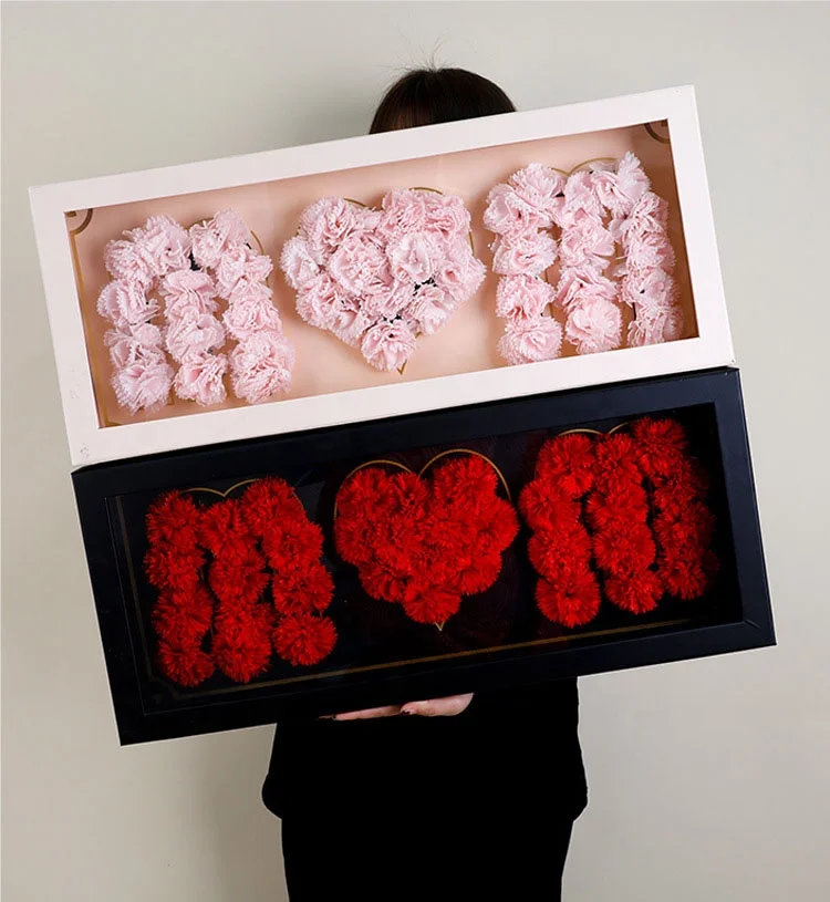 Box printing mothers day deep love floral rose mom gift boxes for flowers