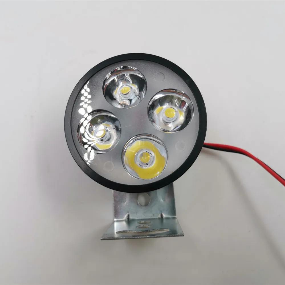 12V 4 COB still white light Motorcycle Spot Fog Light Headlight Waterproof LED Front Head Lamp work light
