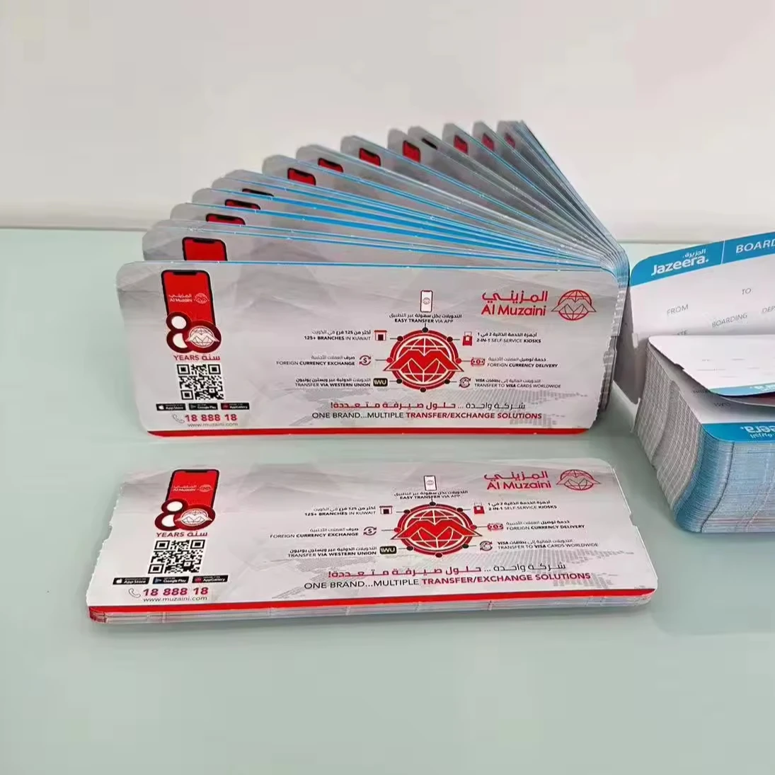 Factory price OEM Free Sample thermal paper airline ticket boarding pass.