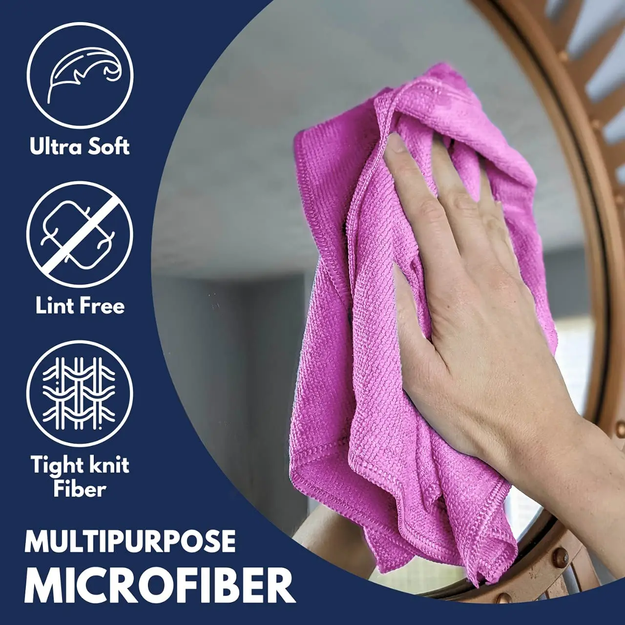 Customized Microfiber Cleaning Cloth Cleaning Rags - Microfiber Towels for Cars - Softer and More Absorbent - Lint Free Cloth
