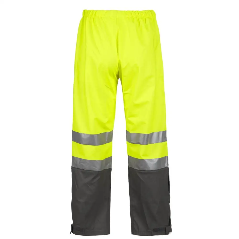 
Fishery heavy duty work pants pvc pu quality waterproof pants high visibility tapes wide leg pants for work 